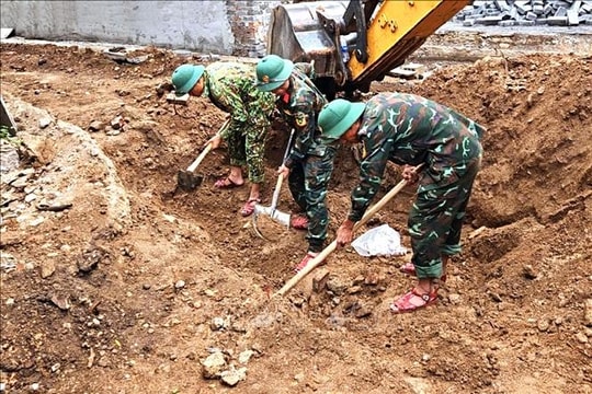 Phát hiện và quy tập hài cốt liệt sĩ tại di tích Trường Bồ Đề