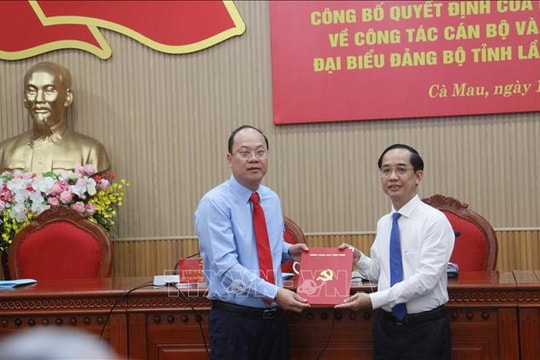 Đồng chí Hồ Thanh Thủy giữ chức Phó Bí thư Tỉnh ủy Cà Mau