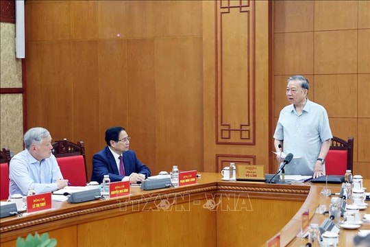 Tổng Bí thư Tô Lâm: Tháo gỡ vướng mắc phát sinh, đảm bảo tính thống nhất, đồng bộ của hệ thống pháp luật