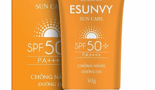 Chỉ số chống nắng thấp hơn thực tế, loạt lô kem Esunvy bị đình chỉ lưu hành