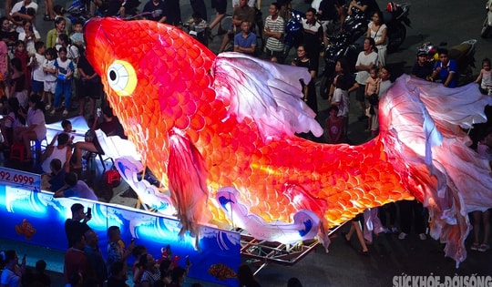 Cá chép, rồng khổng lồ ‘bơi’ giữa phố