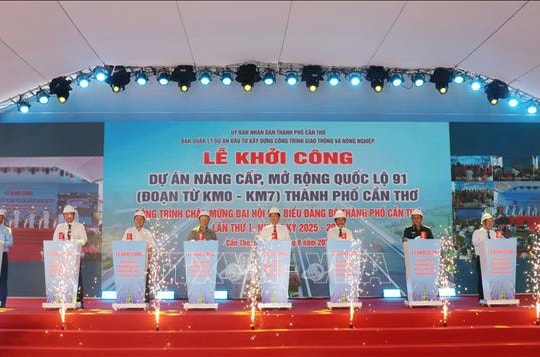 Khởi công dự án nâng cấp, mở rộng Quốc lộ 91