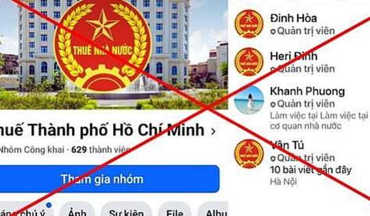 Fanpage của Thuế TP HCM bị giả mạo để lừa đảo