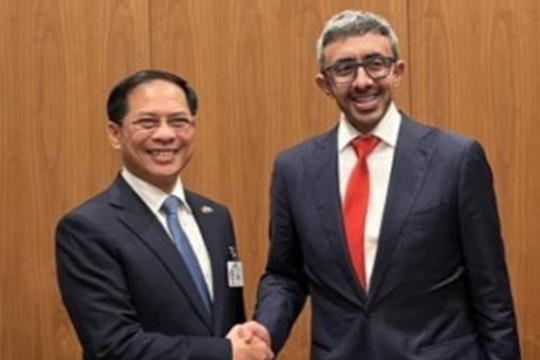 Phó Thủ tướng Bùi Thanh Sơn gặp lãnh đạo UAE và tiếp một số tập đoàn Mỹ