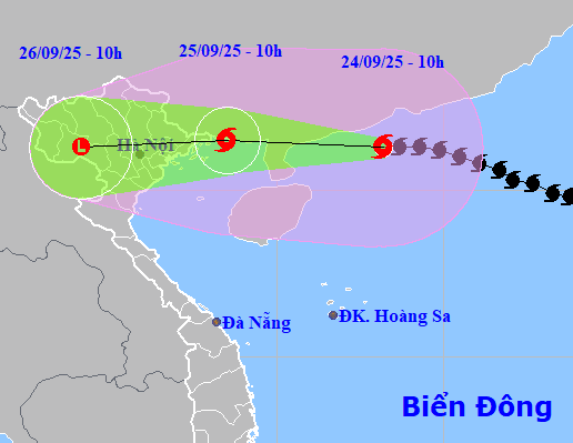 Ragasa giảm dưới cấp siêu bão, cách Quảng Ninh 570 km