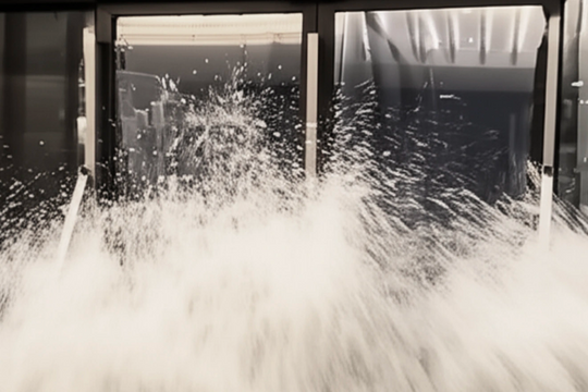 Sóng biển ập vào khách sạn ở Hong Kong, đánh tung cửa