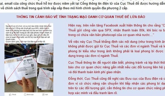 Thuế TP HCM cảnh báo những thủ đoạn lừa đảo mới