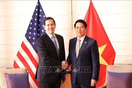 Chủ tịch nước Lương Cường tiếp Ngoại trưởng Hoa Kỳ Marco Rubio