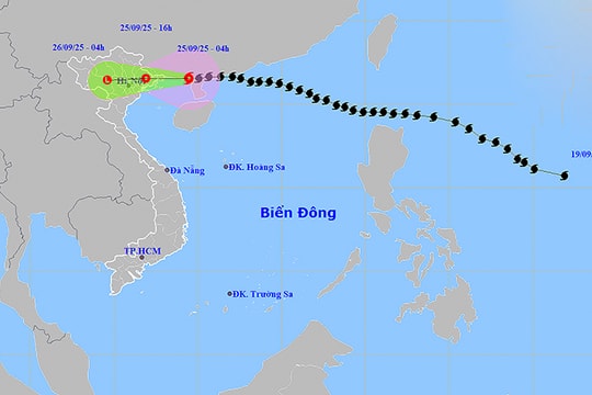 Thời tiết ngày 25/9: Bão số 9 tiến vào đất liền Bắc Bộ, gây mưa lớn diện rộng
