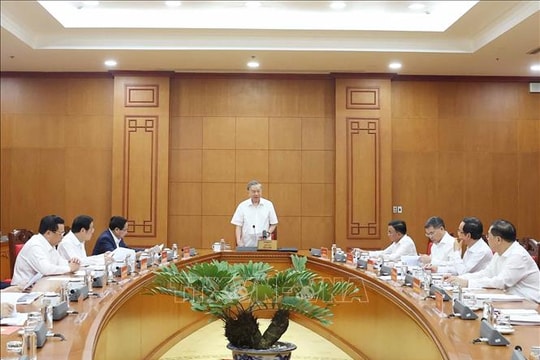 Tổng Bí thư Tô Lâm làm việc với Thường trực các Tiểu ban Đại hội XIV của Đảng