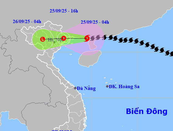 Bão Ragasa giảm còn cấp 9, trưa nay sẽ đổ bộ Quảng Ninh