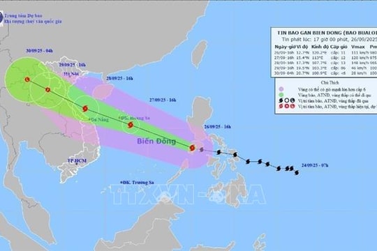 Bão số 10 là cơn bão mạnh, chưa có yếu tố làm suy giảm cường độ
