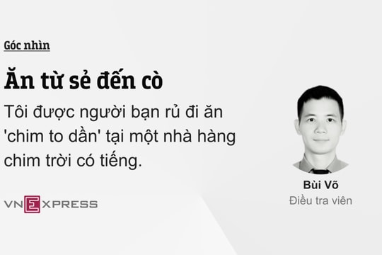 Ăn từ sẻ đến cò