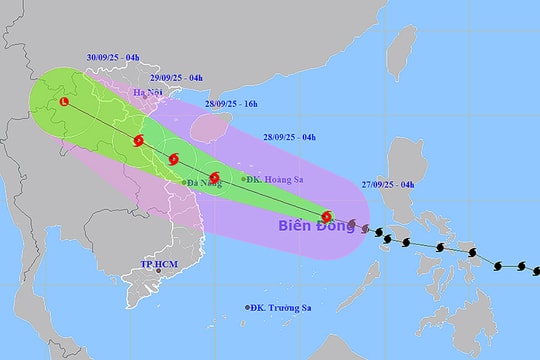 Thời tiết ngày 27/9: Bão số 10 di chuyển gấp đôi tốc độ trung bình, cường độ mạnh
