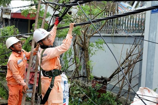 Bão số 10: Gần 3 triệu khách hàng Điện lực miền Bắc ảnh hưởng