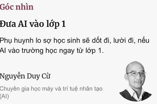Đưa AI vào lớp 1