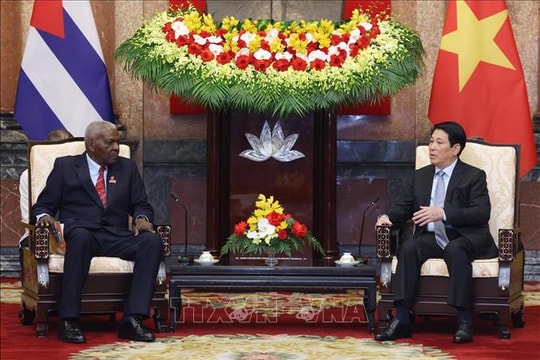 Chủ tịch nước Lương Cường tiếp Chủ tịch Quốc hội Cuba Esteban Lazo Hernández