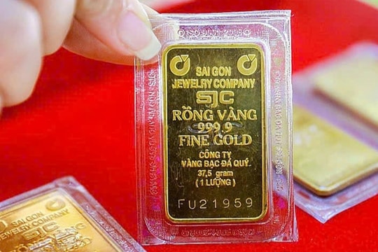 Giá vàng tăng gần 1 triệu đồng/lượng