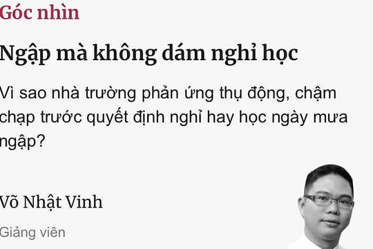 Ngập mà không dám nghỉ học