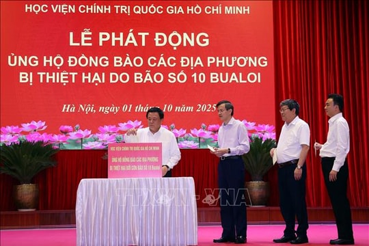 Học viện Chính trị quốc gia Hồ Chí Minh phát động ủng hộ đồng bào khắc phục hậu quả thiên tai