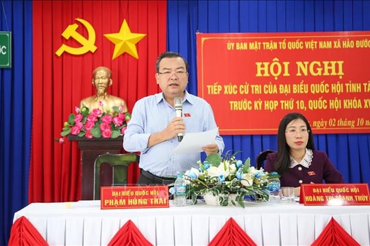 Cử tri Tây Ninh kiến nghị nhiều vấn đề cấp thiết