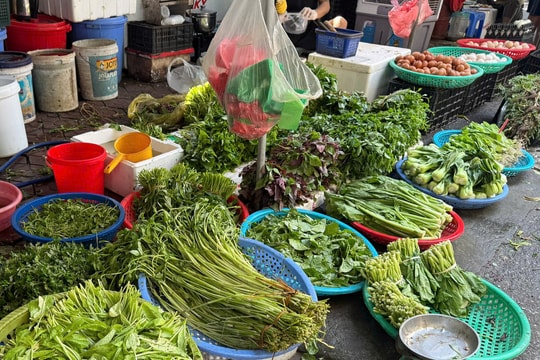 Rau xanh ở chợ tăng giá gấp đôi sau bão Bualoi