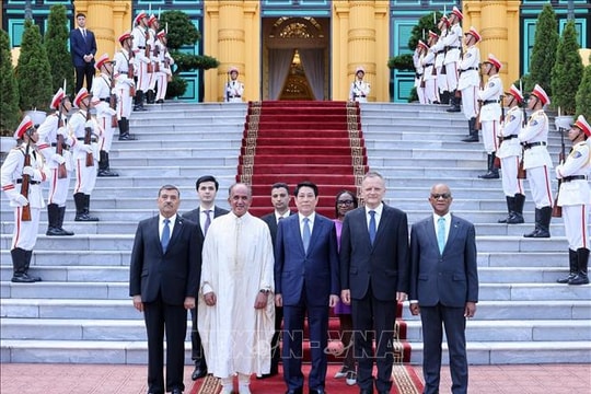 Chủ tịch nước Lương Cường tiếp Đại sứ các nước trình quốc thư