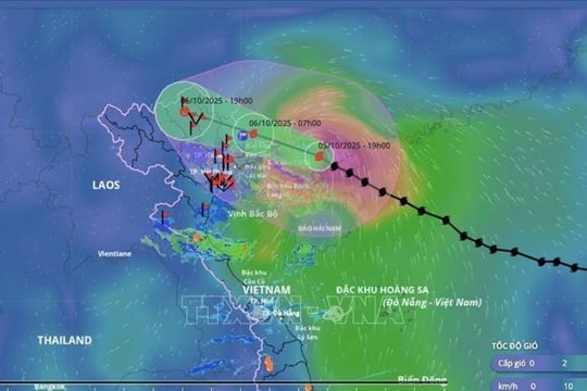 Bão số 11 đã đi vào Bắc vịnh Bắc Bộ, trung du Bắc Bộ có nơi mưa rất to trên 400mm