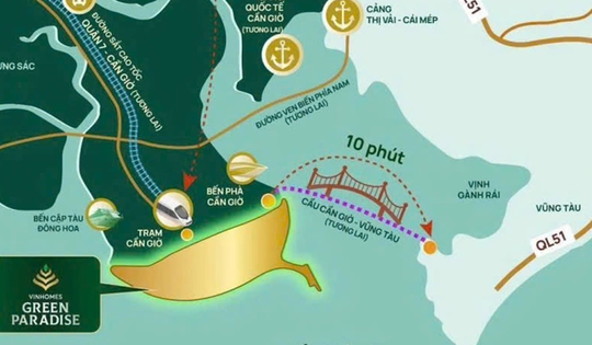 Vingroup đề xuất làm đường vượt biển nối Cần Giờ - Vũng Tàu