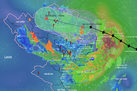 Áp thấp nhiệt đới có thể gây mưa lớn ở trung du, miền núi phía Bắc