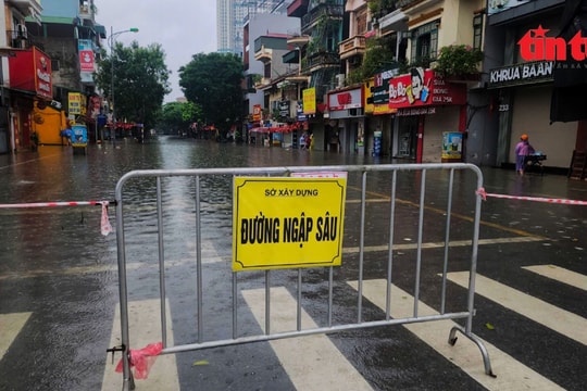 Hà Nội có 66 điểm ngập sâu từ 10 - 30 cm