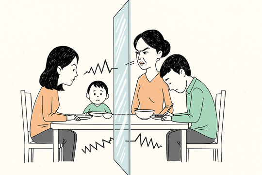 Mẹ chồng nói tôi láo vì nhắc bà đừng cho cháu vừa ăn vừa xem điện thoại