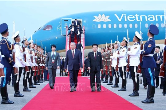 Tổng Bí thư Tô Lâm bắt đầu thăm cấp Nhà nước tới Triều Tiên