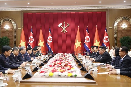 Tổng Bí thư Tô Lâm hội đàm với Tổng Bí thư, Chủ tịch Quốc vụ CHDCND Triều Tiên Kim Jong Un