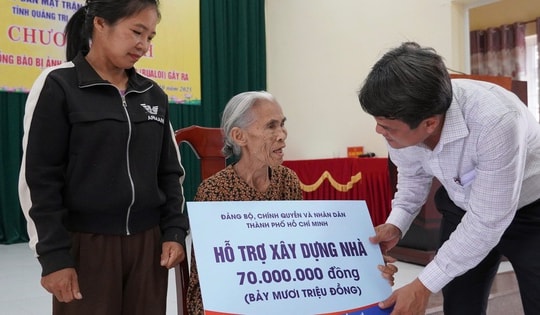 TP HCM hỗ trợ 5 tỉ đồng giúp Quảng Trị khắc phục hậu quả bão số 10