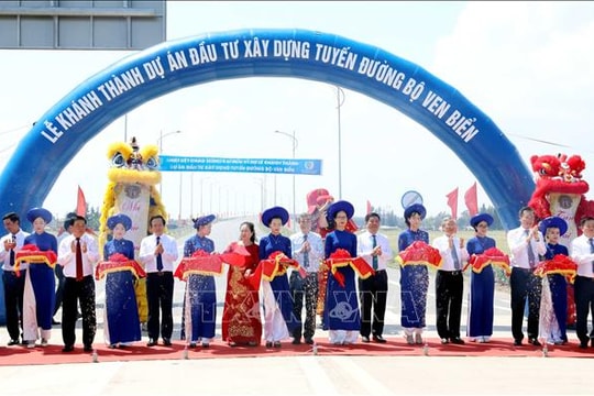 Hưng Yên khánh thành tuyến đường bộ ven biển dài hơn 34 km