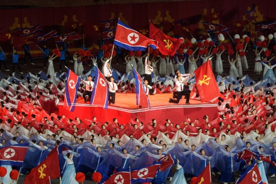 Màn đồng diễn trong lễ kỷ niệm 80 năm thành lập Đảng Lao động Triều Tiên