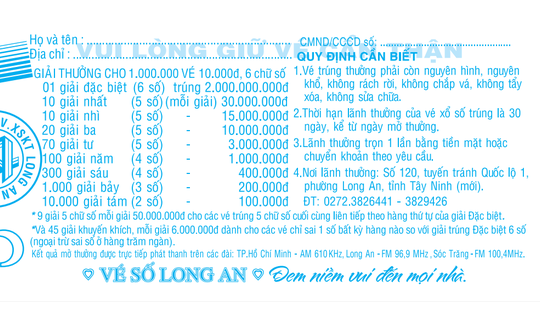 Xổ số miền Nam: 24 tờ vé số trúng giải đặc biệt “nổ” tại Tây Ninh