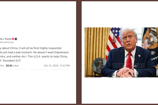 Tổng thống Mỹ Donald Trump bất ngờ ‘xoa dịu’ căng thẳng thuế quan với Trung Quốc