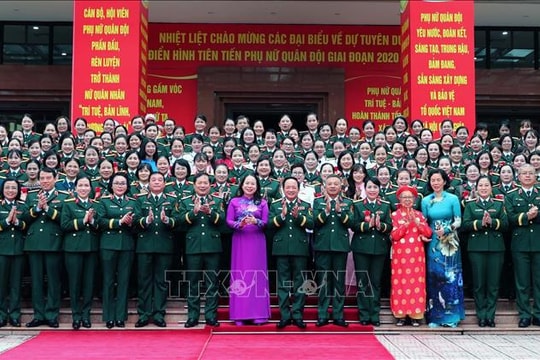 Tuyên dương điển hình tiên tiến trong phụ nữ Quân đội giai đoạn 2020 - 2025