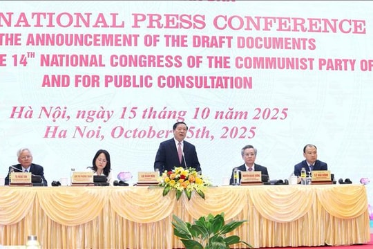 Họp báo quốc tế công bố dự thảo các Văn kiện trình Đại hội XIV của Đảng để lấy ý kiến nhân dân