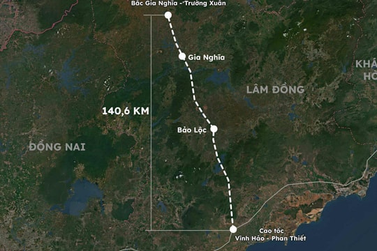Sẽ đầu tư cao tốc Gia Nghĩa - Bảo Lộc - Phan Thiết dài hơn 140 km
