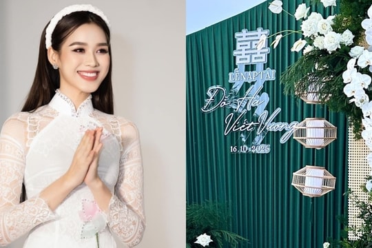 Không gian lễ ăn hỏi của hoa hậu Đỗ Thị Hà