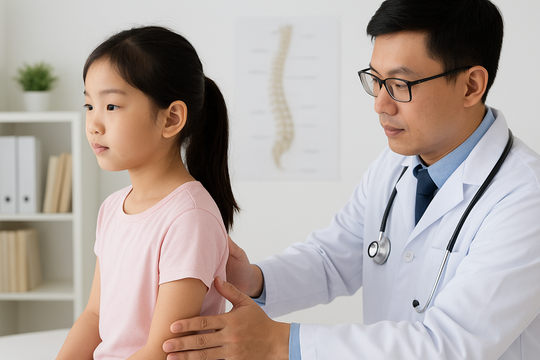 Dấu hiệu trẻ bị cong vẹo cột sống