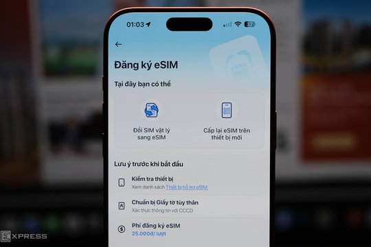 Vinaphone cho đổi eSim qua ứng dụng