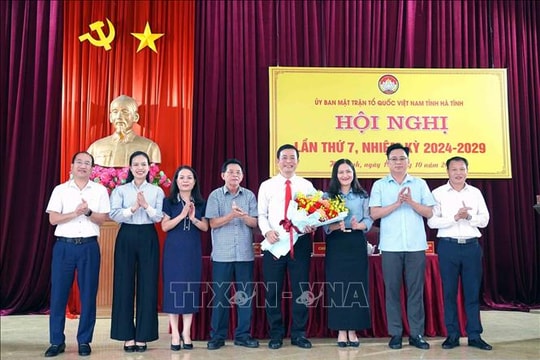 Ông Nguyễn Thành Đồng giữ chức Chủ tịch Ủy ban MTTQ Việt Nam tỉnh Hà Tĩnh