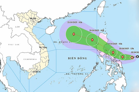 Thời tiết ngày 18/10: Biển Đông xuất hiện áp thấp nhiệt đới có khả năng mạnh lên thành bão