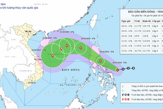 Kịch bản tác động của bão FENGSHEN đến đất liền Việt Nam