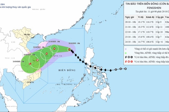 Bão số 12 tiếp tục đổi hướng với sức gió rất mạnh