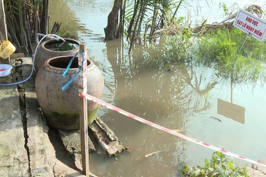 Tây Ninh công bố tình huống khẩn cấp sạt lở bờ sông Cần Đước